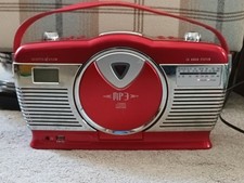 Scotts Of Stow CDC96 Lettore Radio CD MP3 con Porta USB Rosso/Silv Testato e Funzionante
