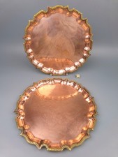 2 antichi vassoi in rame