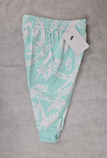 NWT Nike Jogger Pant Boys Size 2T Fleece Sweatpant Green Jade Ice with Logo NEW