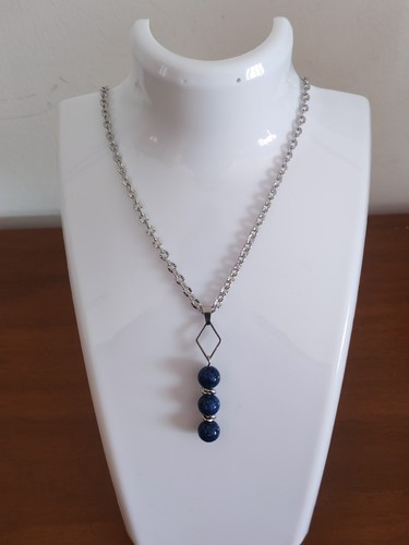 Collana acciaio con - in,