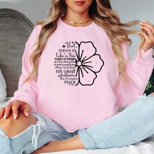 Felpa da donna Salmo 1 3 versi