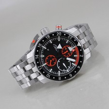 Mulino Vetreria S.A.R. Aviatore Cronografo Automatico Ø 45 mm Acciaio Inox Full Set