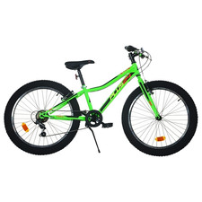 Bici 24" Per Bambino Aurelia Plus 29 Verde Fluo MTB Fat Bike Cambio Shimano 6 V