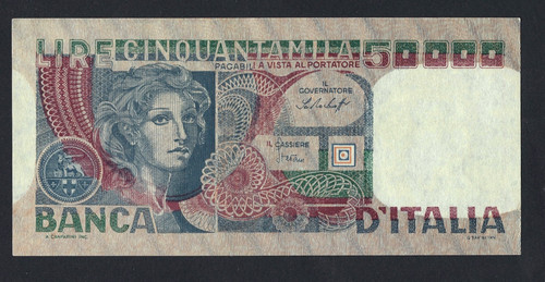 Banconota 50000 lire - banconota, volto