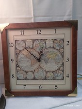 Large Wall Clock World Map