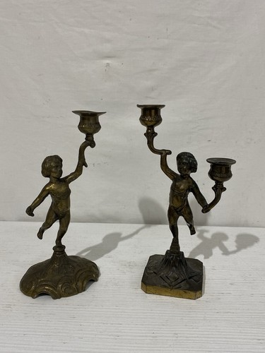 Coppia candelieri ottone - di,
