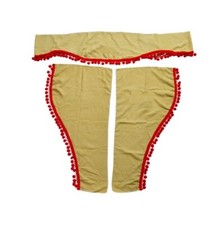 Beige Felpa Velluto Tende