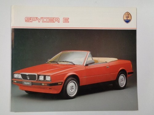 Maserati spider depliant - maserati,