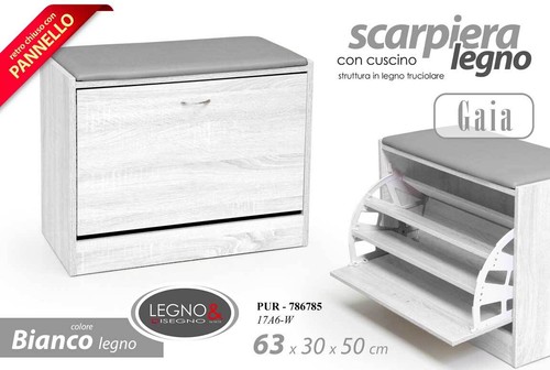 Panca scarpiera bassa ribalta - scarpiera,