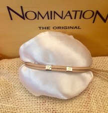 Nomination Bracciale Originale Vera Pelle Beige Saint Tropez “JO” Acciaio/oro