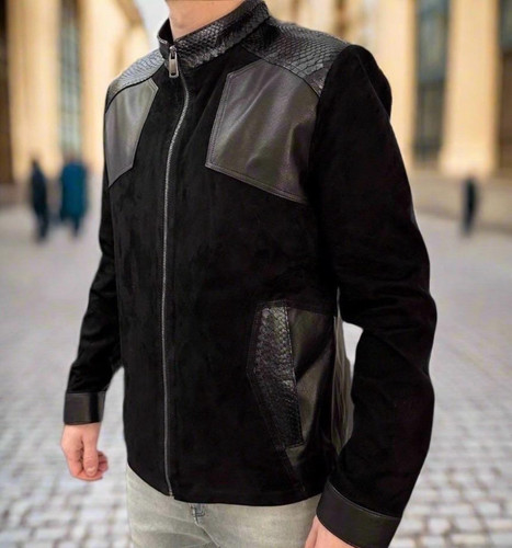 Giacca uomo pelle scamosciata