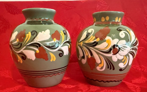 Vaso terracotta arte popolare - vaso,