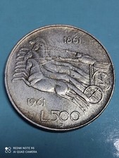 Moneta dargento 500 lire - dargento,