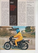 PUBBLICITA'  TEST MOTO HARLEY DAVIDSON 350 SST /SX 1978-MOTOSPORT EPOCA