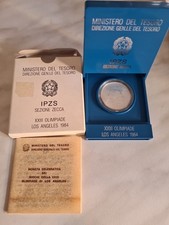 500 LIRE 1984 XXIII OLIMPIADI LOS ANGELES ARGENTO SILVER UNC CERTIFICATO BLISTER