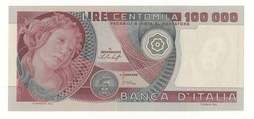 100000 lire botticelli - 100000,