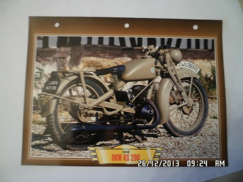 Carte fiche moto - ks, 200