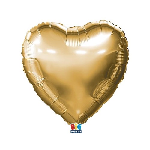 Palloncino mylar cuore oro - mylar,