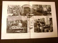 Stampa enorme del 1899 Roma