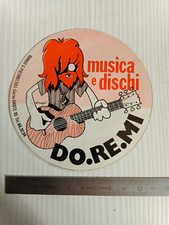Adesivo vintage  DO.RE.MI negozio dischi Torino Borgo S. Pietro