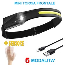 LAMPADA FRONTALE 3 LED PILE RICARICABILE AUTO TORCIA DA TESTA SPORT PESCA YT200