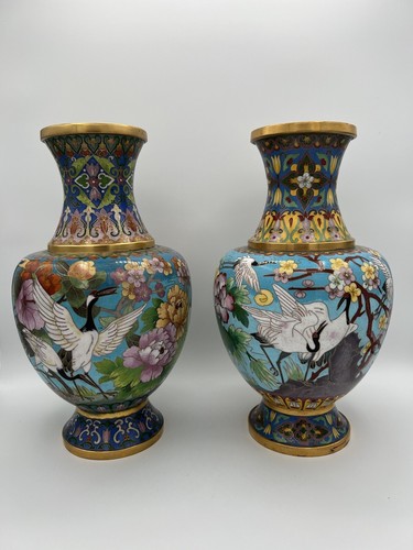 Cloisonne heron aironi enamel - cloisonne,