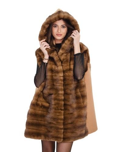 Gilet visone cashmere demi - visone, e