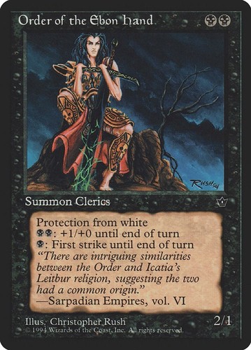 Order the ebon hand - ebon, (rush)