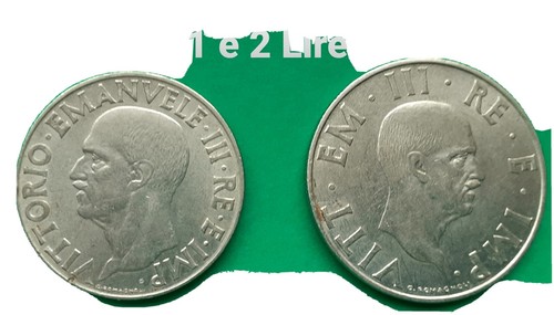 Monete 2 lire del - e,