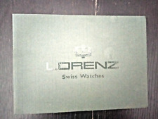 LORENZ SWISS WATCHES BROCHURE CATALOGUE THEATRO SPORTING ROUGE ELEGANCE VINTAGE