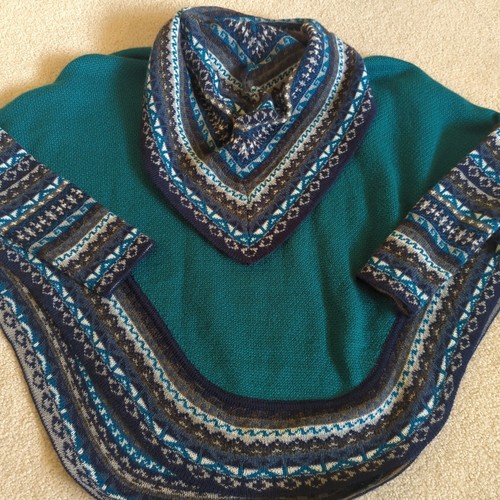 Poncho peruviano lana alpaca - lana,