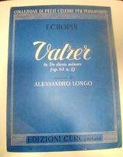 libro libretto spartito VALZER op 64 CHOPIN LONGO   pianoforte musica CURCI