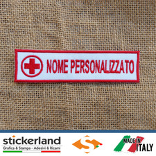 Toppa Patch Croce Rossa Italiana CRI - NOME PERSONALIZZATO - DA CUCIRE