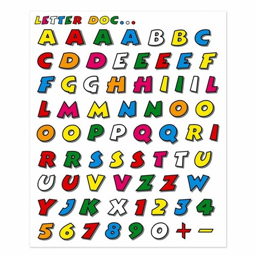 Lettere numeri adesivi - lettere, e