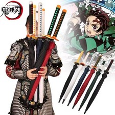 Ombrello Katana Demon Slayer Kokushibo Spada Giapponese 3 Pieghevole Antivento