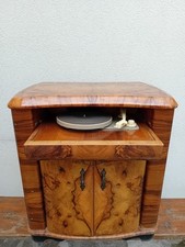 mobile bar anni 60' con giradischi da restaurare sportelli radica impiallacciato