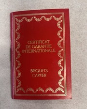 Cartier Certificato Di Garanzia Accendino