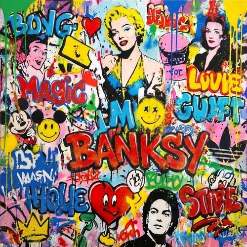 Banksy motivo smiley - i'm,
