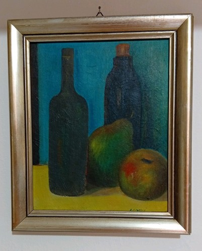 Dipinto olio compensato - olio, su
