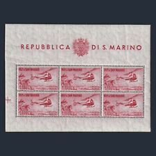Repubblica San Marino 1961 Foglietto Elicottero n. 22 Nuovo gomma Integra MNH GI