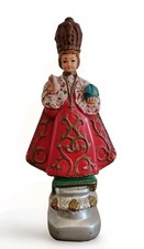 Statua Gesù Bambino di Praga in Gesso Dipinta A Mano Vintage Arte Sacra