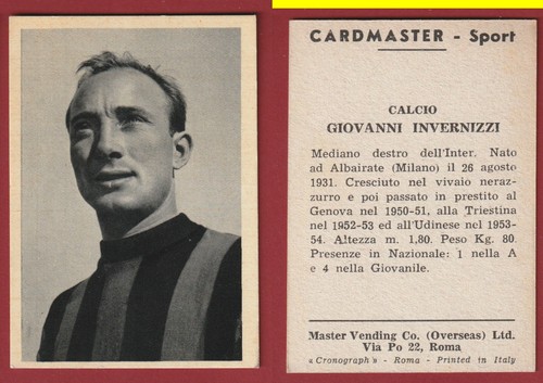 Figurina cards calciatori - figurina,