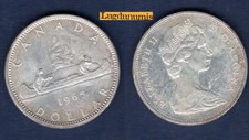 Canada Dollar 1965 TTB SUP II Canoé Elizabteh II Canada