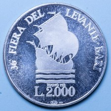 BARI 36 FIERA LEVANTE BUONO 2000 LIRE 1972 FDC ARGENTO SILVER COLLEZIONE