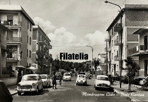 Cartolina mondragone viale - cartolina,