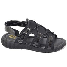 SANDALI BASSI NERI COMFORT CON