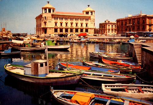 Cartolina siracusa porto - cartolina., siracusa.