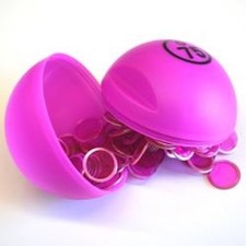 Calamita palla da bingo viola