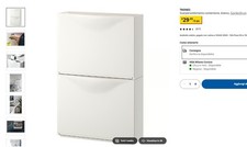 Scarpiera/Contenitore Ikea Trones bianco ottime condizioni lotto 2 pz. ne ho 42