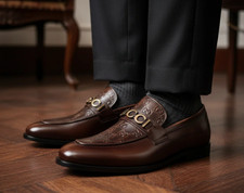 Mocassino uomo marrone nuovo